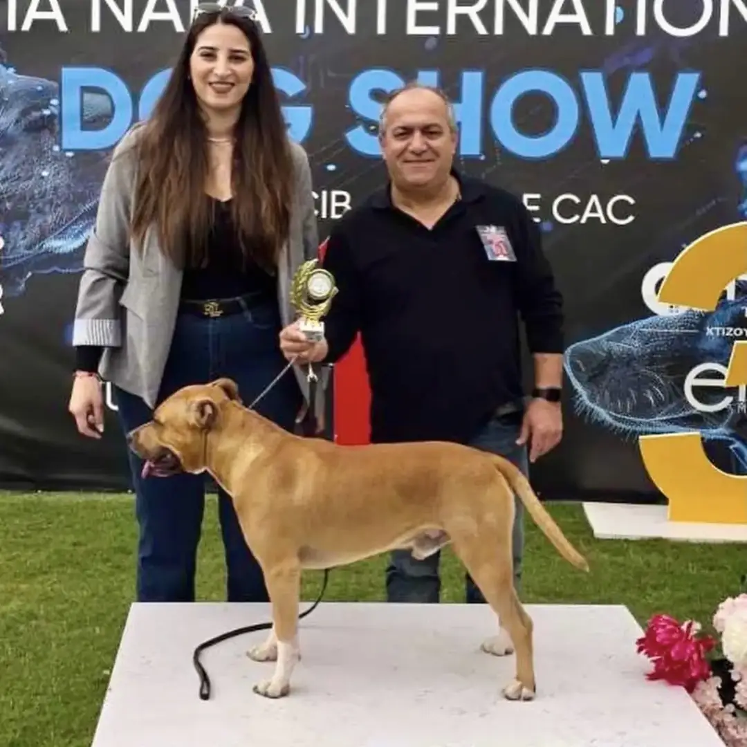 Trophy moment at the Ayia Napa International Dog Show